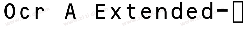Ocr A Extended字体转换